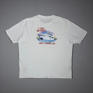 Tommy Bahama Relax T-Shirt Men's 2XL White "I Like Big Boats"‎ Funny Graphic Tee